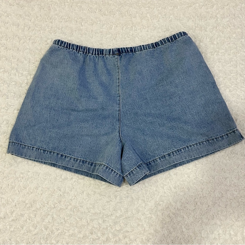 H&M Light Blue Women's Denim Drawstring Shorts - Picture 7 of 7